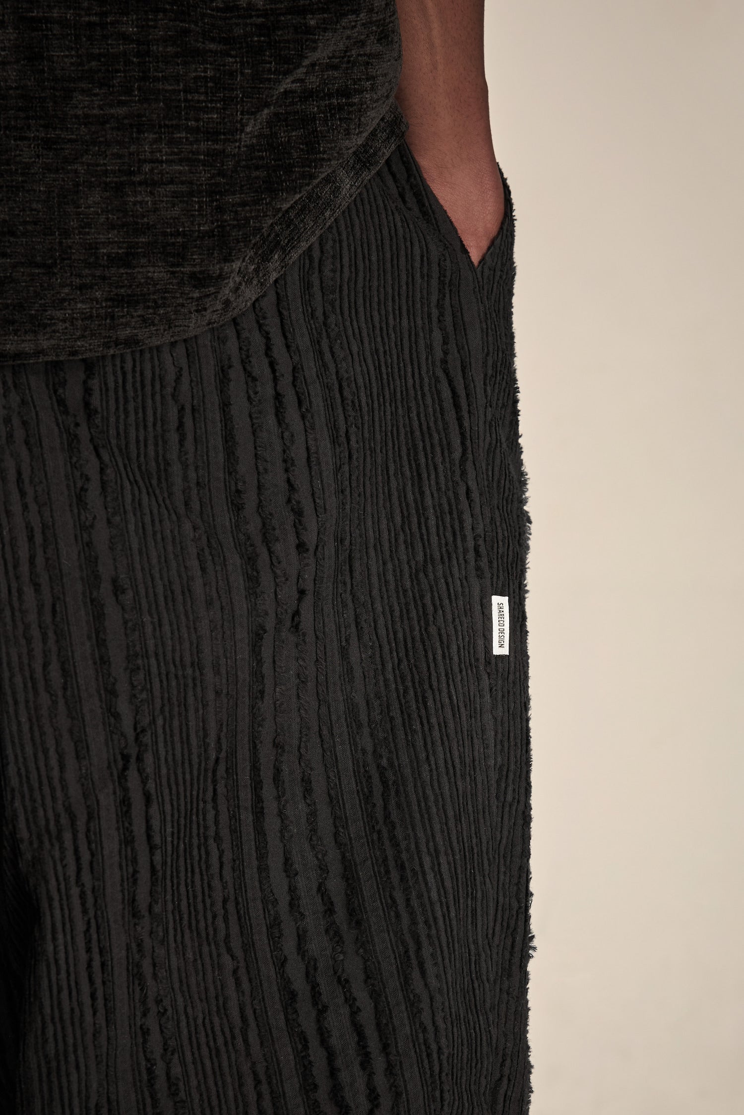 COTTON LINEN STRIPED PANTS 條紋棉麻長褲 - SHARECO DESIGN