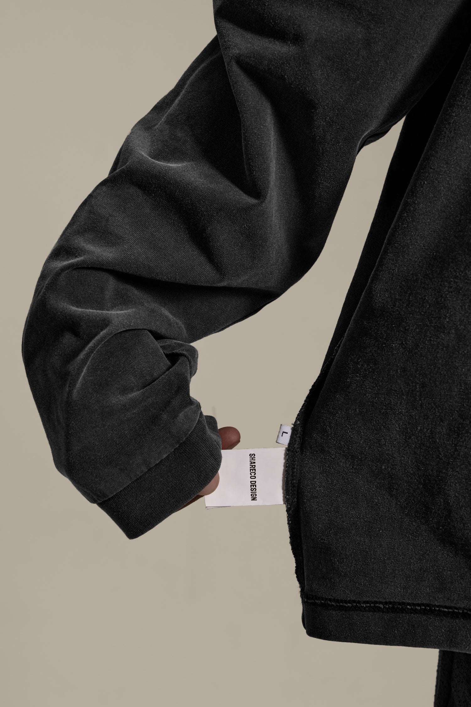 REVERSIBLE WASHED LONG SLEEVE TEE