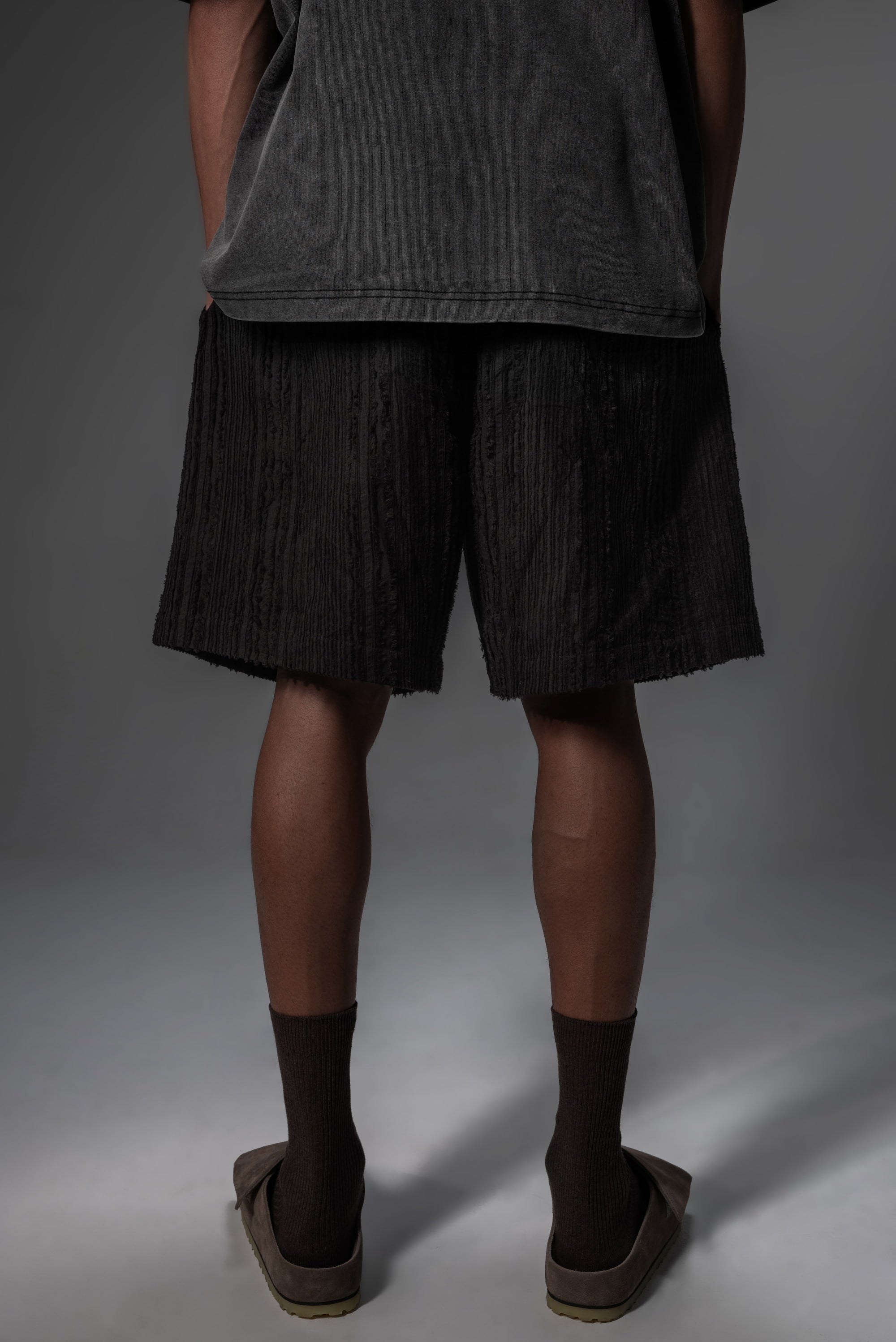 COTTON LINEN STRIPED SHORTS 條紋棉麻短褲 - SHARECO DESIGN