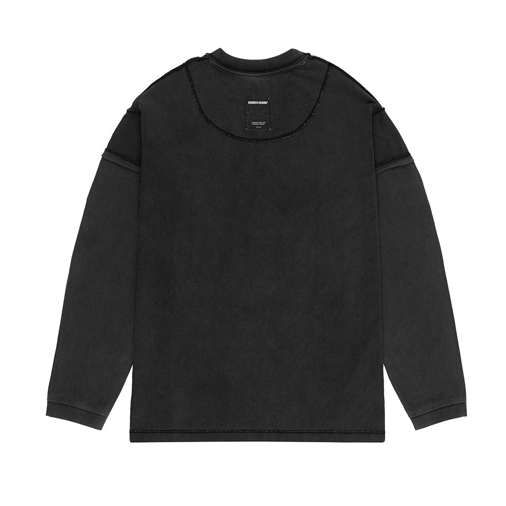 REVERSIBLE WASHED LONG SLEEVE TEE